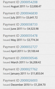 2011 B&N Payments